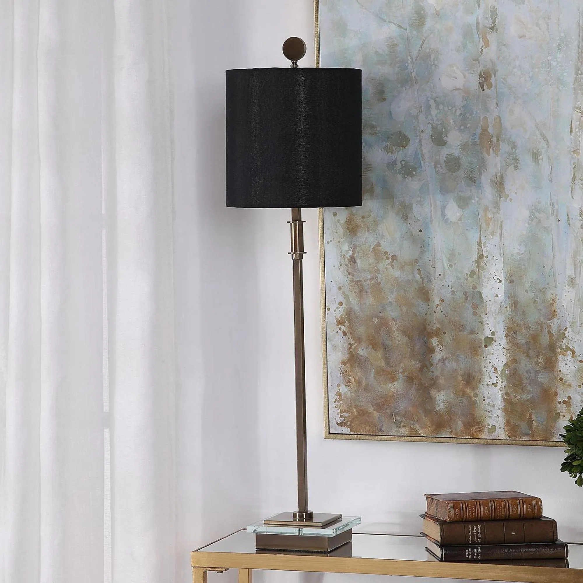 Volante Table Lamp - Brown, Metal