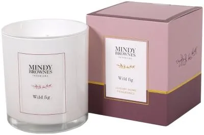 Wild Fig Glass Candle Set - White