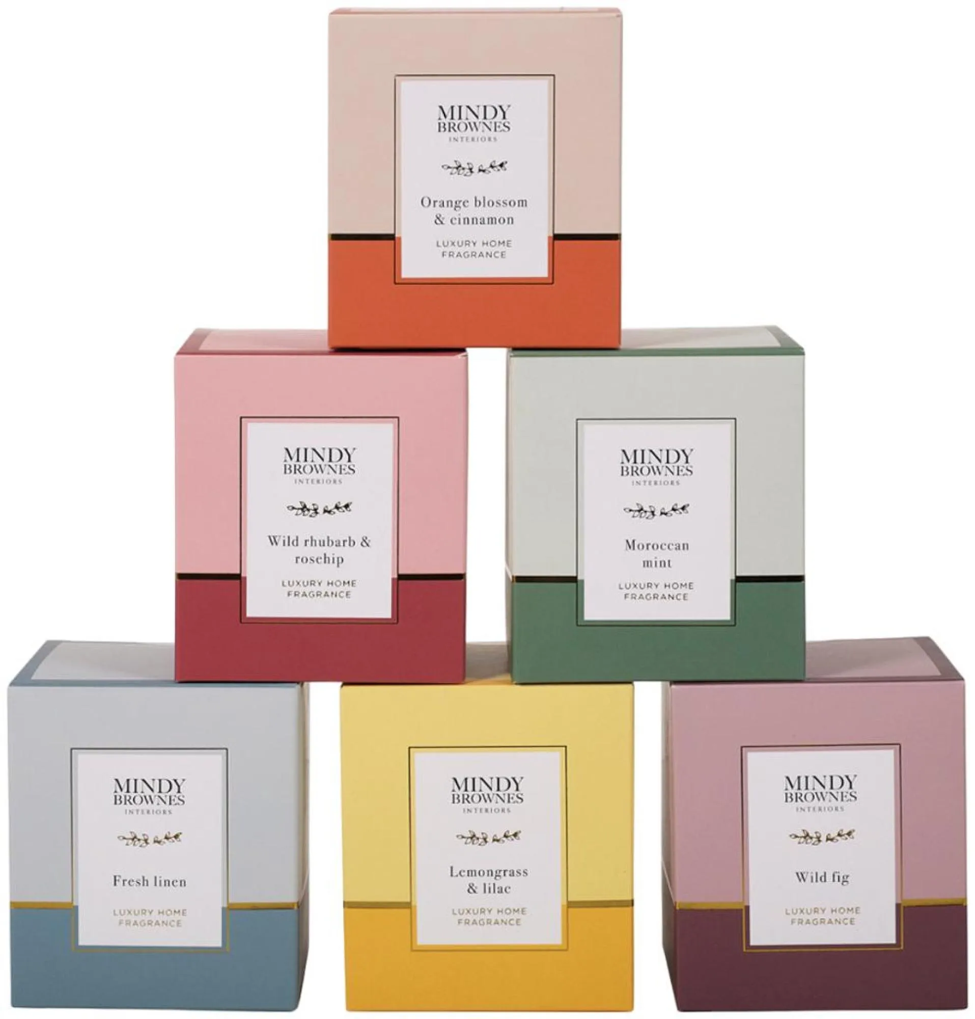 Wild Rhubarb & Rosehip Glass Candle Set - White