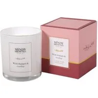 Wild Rhubarb & Rosehip Glass Candle Set - White