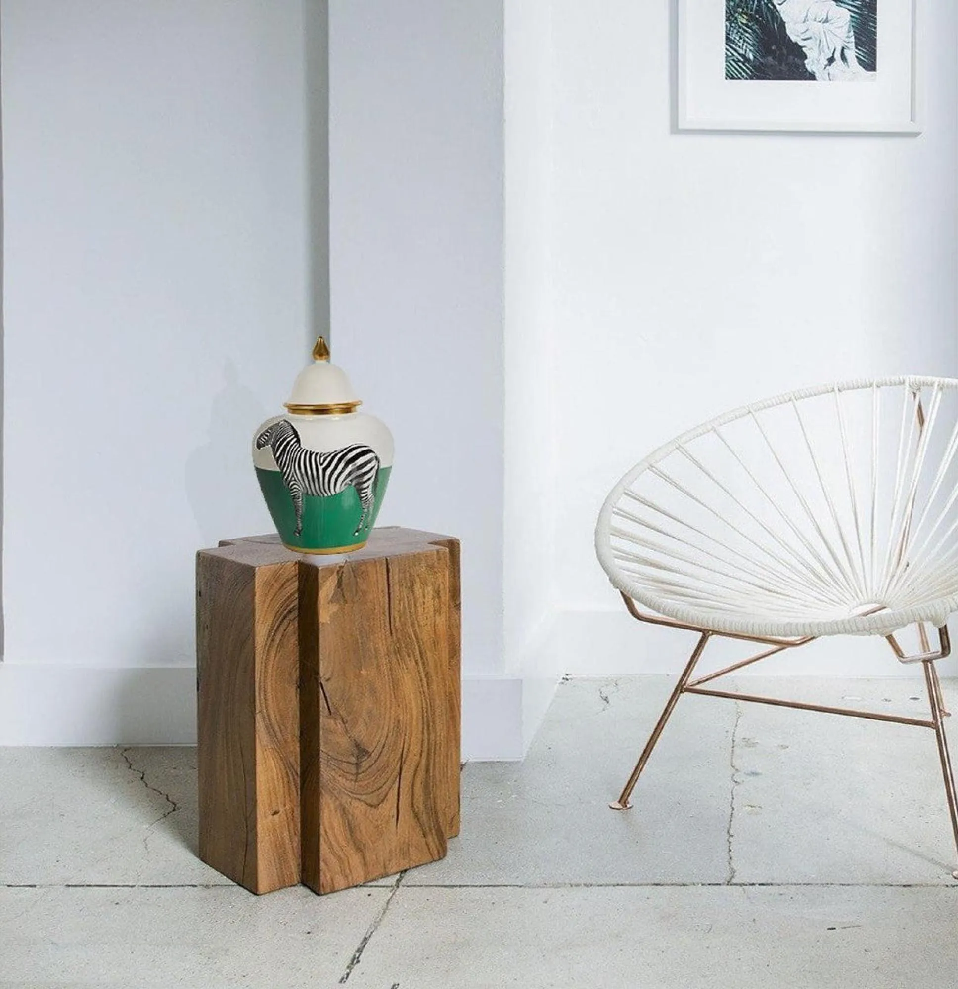 Zebra Small Jar Set of 2 - White, Porcelain