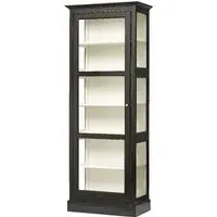 1 Door Display Cabinet - Black, Mango Wood