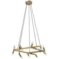 10 Bulbs Chandelier - Brass