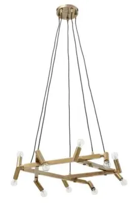 10 Bulbs Chandelier - Brass image