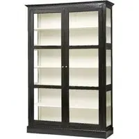 2 Door Display Cabinet - Black, Mango Wood