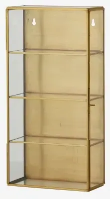 Ada Small Wall Display Cabinet - Gold, Metal