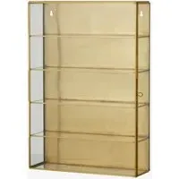 Ada Tall Wall Display Cabinet - Gold, Metal