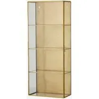Ada Wall Display Cabinet - Gold, Metal