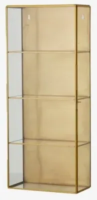 Ada Wall Display Cabinet - Gold, Metal