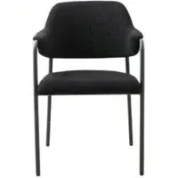 Albert Teddy Fabric Armchair Set of 2 - Black