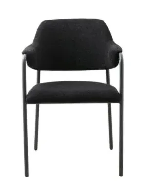 Albert Teddy Fabric Armchair Set of 2 - Black image