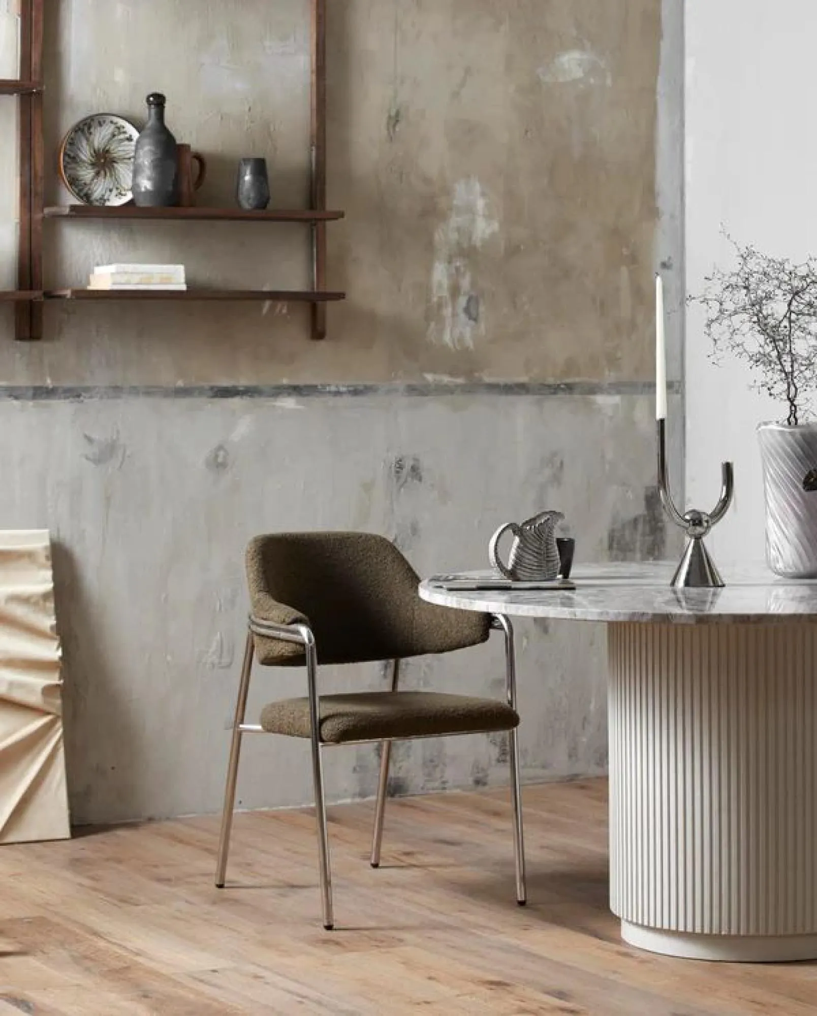 Albert Teddy Fabric Armchair Set of 2 - Green