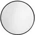 Asio Round Wall Mirror - Black, Metal
