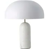 Atlas Table Lamp - White, Marble