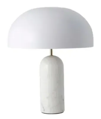 Atlas Table Lamp - White, Marble image