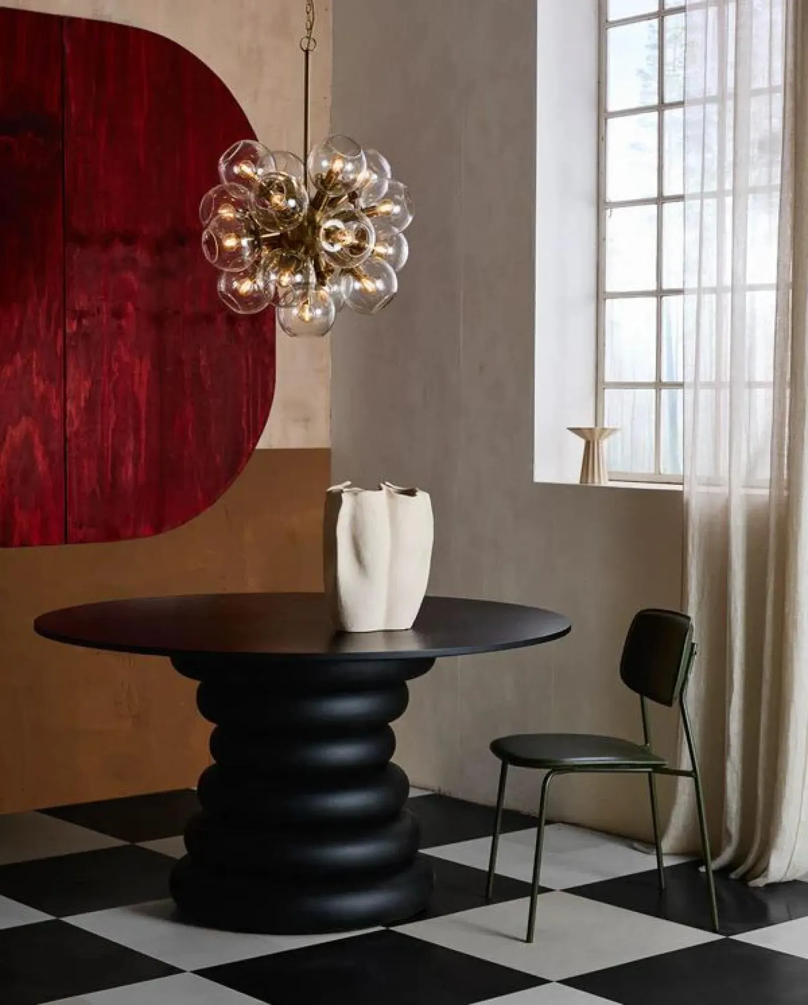 Atomic Hanging Lamp - Gold, Glass