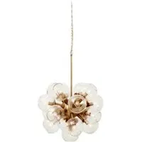 Atomic Hanging Lamp - Gold, Glass