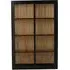 Bei 2 Door Wall Display Cabinet with Sliding Doors - Black