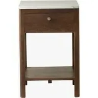 Bille Bedside Table - Brass, Mango Wood