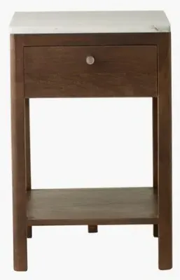 Bille Bedside Table - Brass, Mango Wood image