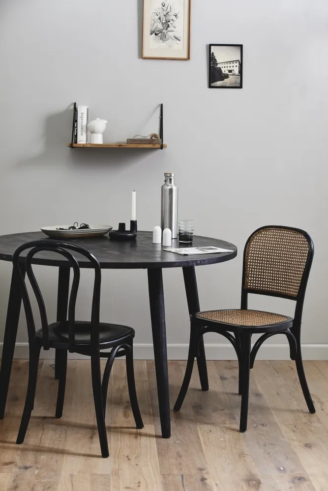 Bistro Bar Chair - Shiny Black, Wood
