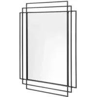 Black Metal Frame Wall Mirror