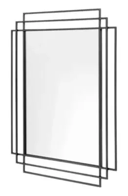 Black Metal Frame Wall Mirror image