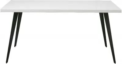 Blanca 6-Seater Dining Table with Herringbone - White