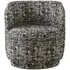 Bomu Fabric Lounge Chair - Black and White