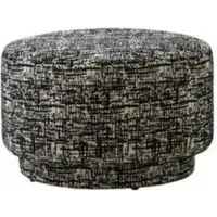 Bomu Fabric Pouf - Black and White