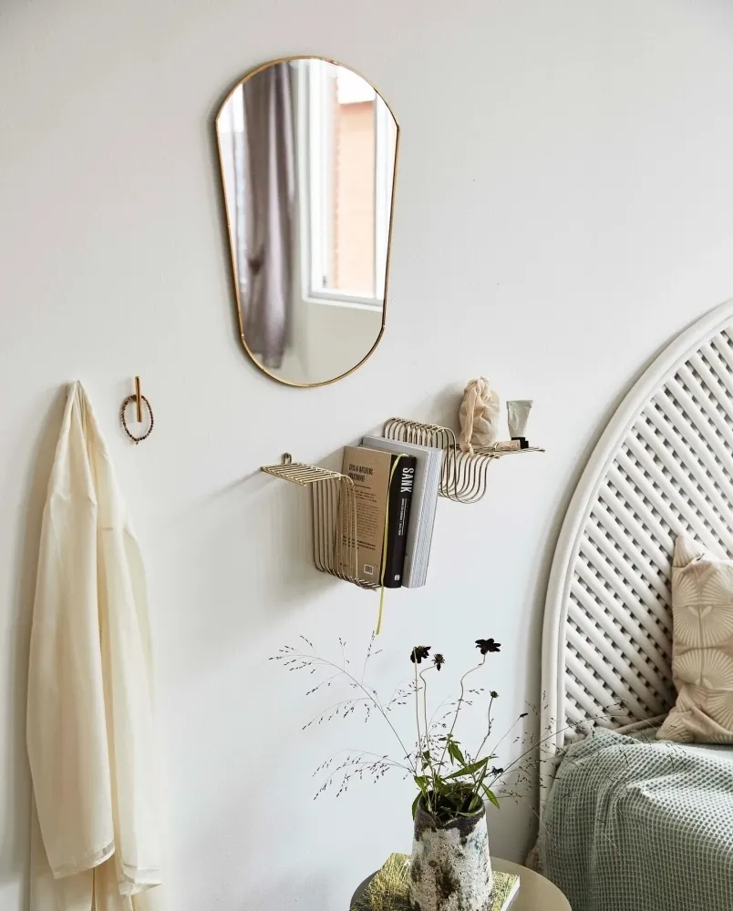 Brava Wall Shelf - Brass, Metal