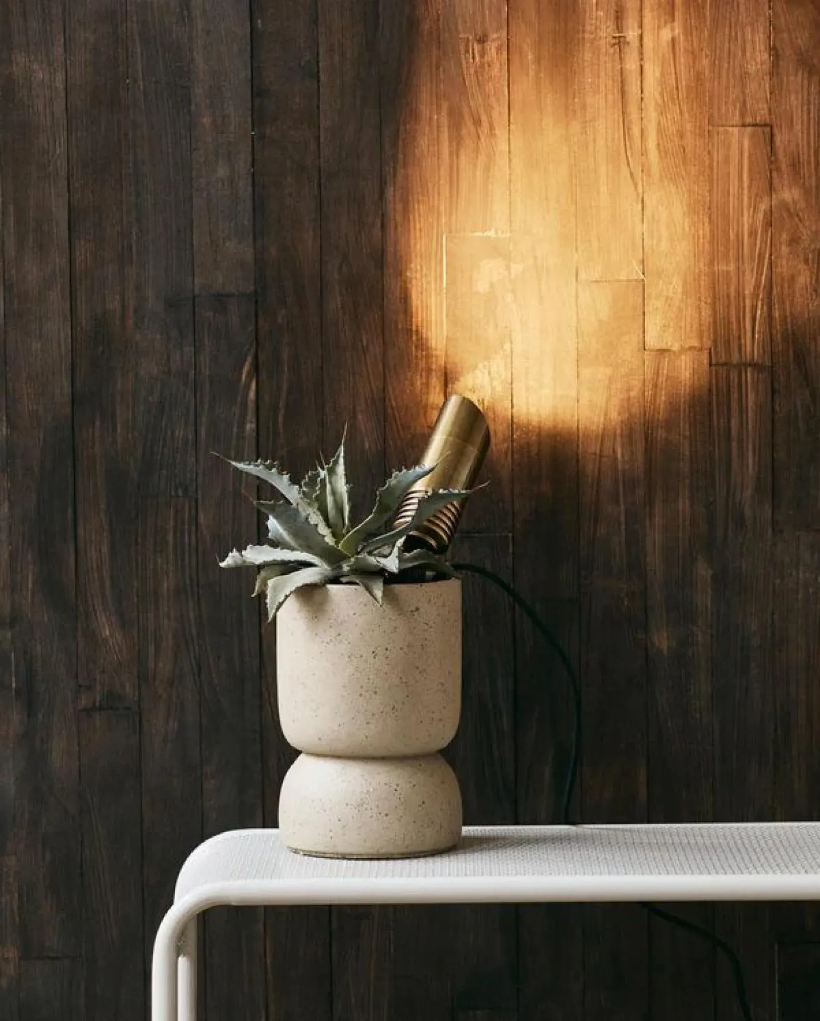 Brenta Outdoor Bench - Cream, Metal