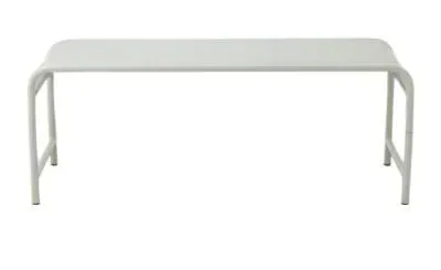 Brenta Outdoor Bench - Cream, Metal