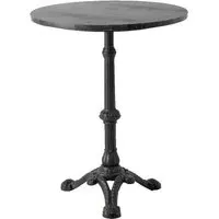 Cafe Round Side Table - Black, Marble