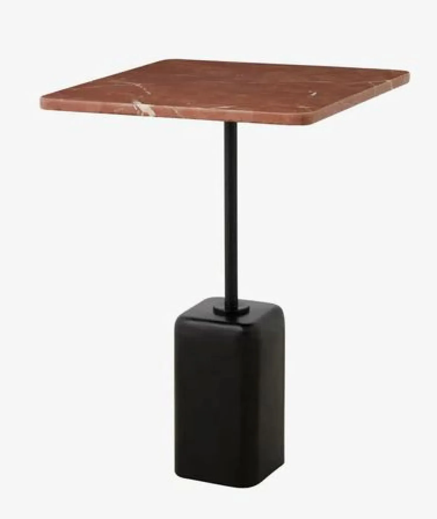 Chao Square Side Table - Rust, Marble