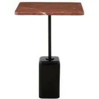 Chao Square Side Table - Rust, Marble