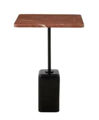 Chao Square Side Table - Rust, Marble image