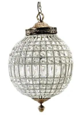 Crystal Glass Beads Medium Lamp - Glass image