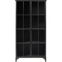 Downtown 2 Door Display Cabinet - Black