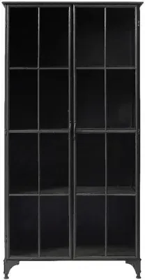 Downtown 2 Door Display Cabinet - Black