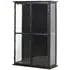 Downtown 2 Door Glass Wall Display Cabinet - Black