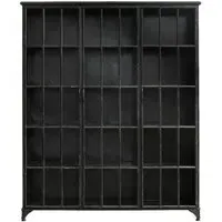 Downtown 3 Door Display Cabinet - Black