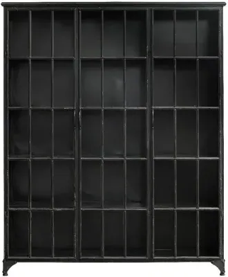 Downtown 3 Door Display Cabinet - Black