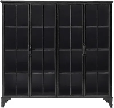 Downtown 4 Door Display Cabinet - Black image