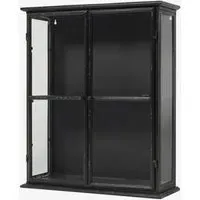 Downtown Small 2 Door Display Cabinet - Black