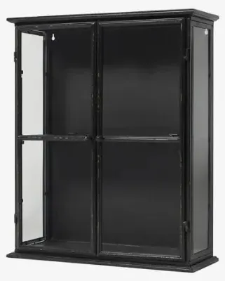 Downtown Small 2 Door Display Cabinet - Black