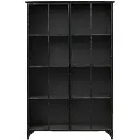 Downtown Wide 2 Door Display Cabinet - Black