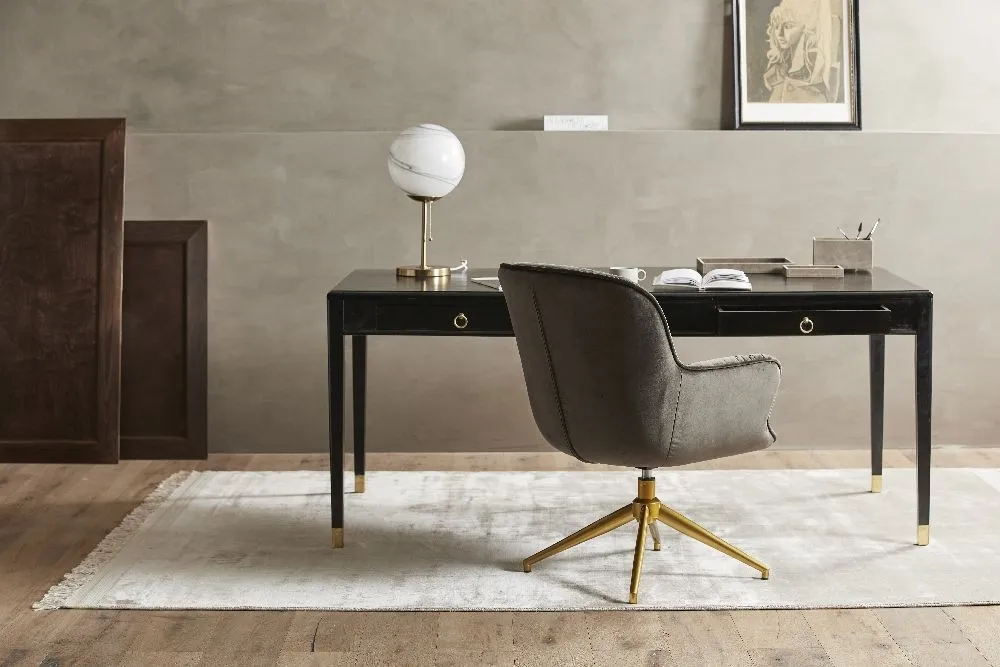 Ems Desk - Black, Mango Wood