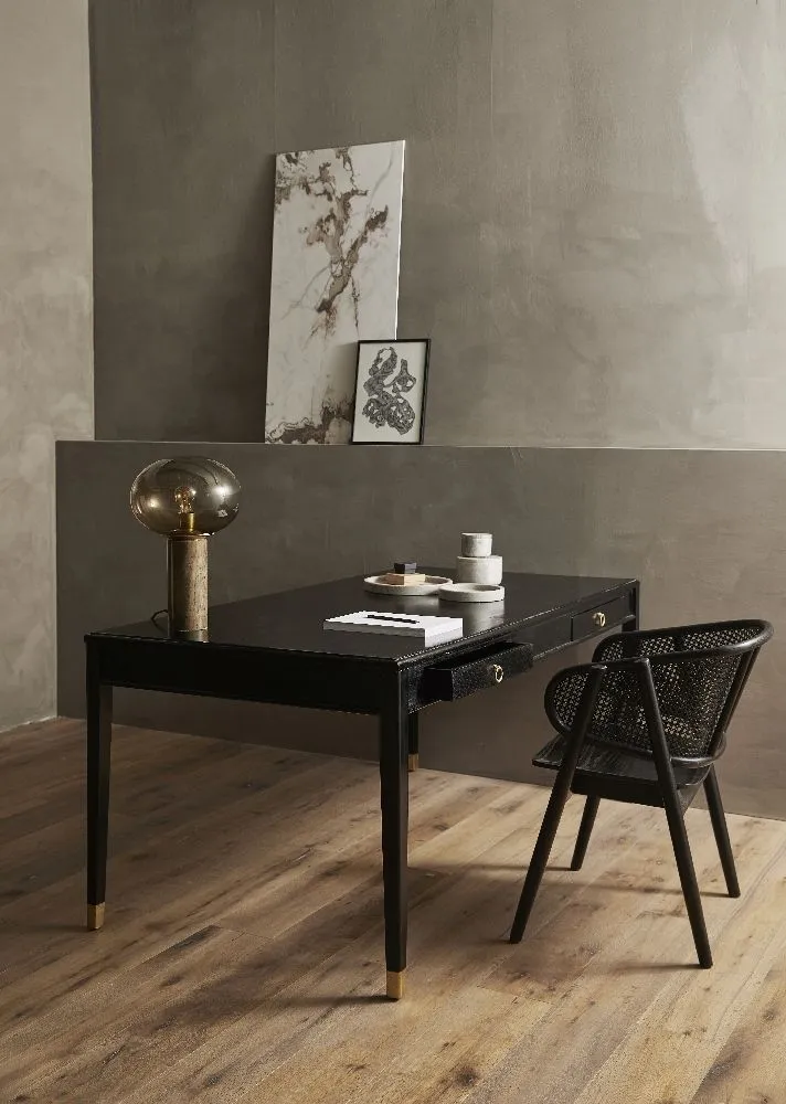 Ems Desk - Black, Mango Wood