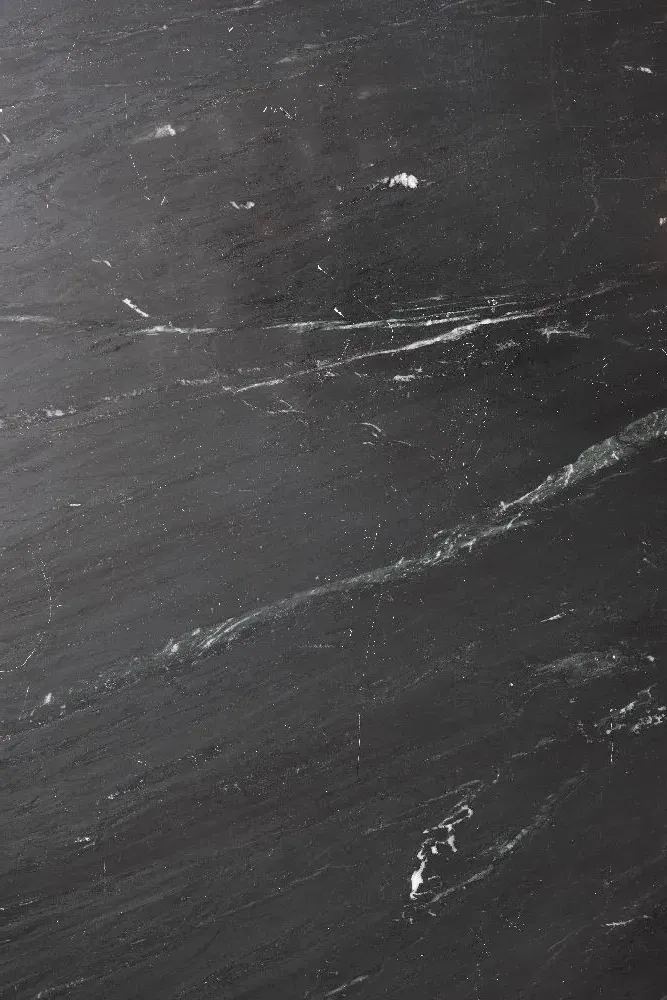 Erie 4 Seater Round Dining Table - Black, Marble